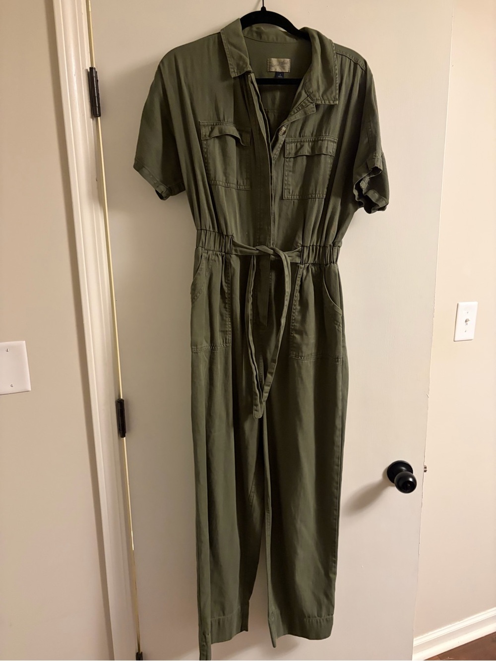Universal Thread Olive Utility Tie-Waist Jumpsuit